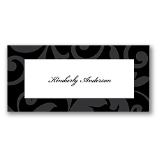 Treasured Jewels Pattern - Black - Place Card