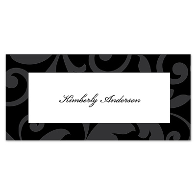 Treasured Jewels Pattern - Black - Place Card