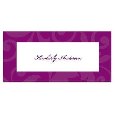 Treasured Jewels Pattern - Sangria - Place Card