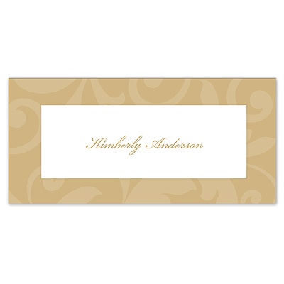 Treasured Jewels Pattern - Golden - Place Card