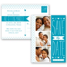 Sweetly Sketched - Malibu - Save the Date Postcard