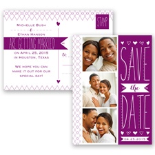 Sweetly Sketched - Sangria - Save the Date Postcard