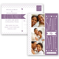 Sweetly Sketched - Wisteria - Save the Date Postcard