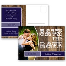 Rodeo Romance - Lapis - Save the Date Postcard