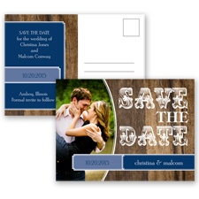 Rodeo Romance - Marine - Save the Date Postcard