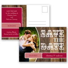 Rodeo Romance - Apple - Save the Date Postcard