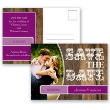 Rodeo Romance - Sangria - Save the Date Postcard
