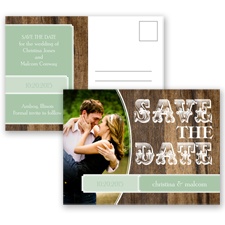 Rodeo Romance - Meadow - Save the Date Postcard