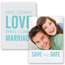 First Comes Love - Pool - Save the Date