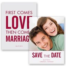 First Comes Love - Apple - Save the Date