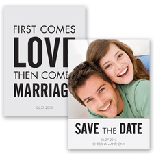 First Comes Love - Black - Save the Date