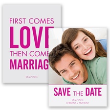First Comes Love - Begonia - Save the Date