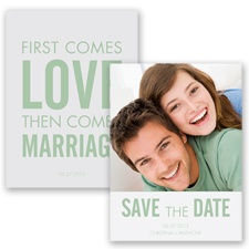 First Comes Love - Meadow - Save the Date