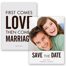 First Comes Love - Chocolate - Save the Date