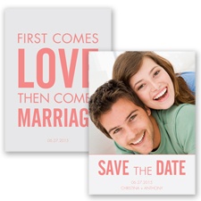 First Comes Love - Coral Reef - Save the Date