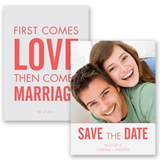 First Comes Love - Guava - Save the Date
