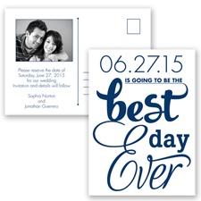 Best Day Ever - Marine - Save the Date Postcard