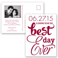 Best Day Ever - Apple - Save the Date Postcard
