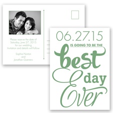 Best Day Ever - Clover - Save the Date Postcard