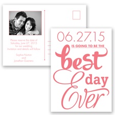 Best Day Ever - Coral Reef - Save the Date Postcard