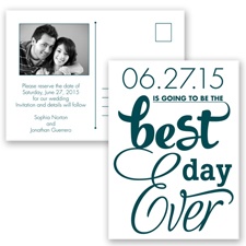 Best Day Ever - Gem - Save the Date Postcard
