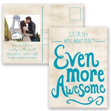 Awesome Couple - Malibu - Save the Date Postcard