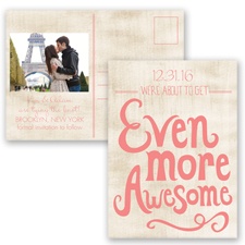 Awesome Couple - Coral Reef - Save the Date Postcard