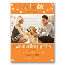 Puppy Love - Tangerine - Save the Date