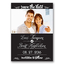 Sweetest Date - Black - Photo Save The Date Magnet
