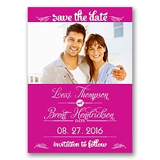 Sweetest Date - Begonia - Photo Save The Date Magnet