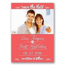 Sweetest Date - Guava - Photo Save The Date Magnet
