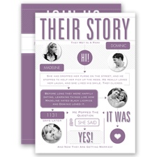 Our Love Story - Wisteria - Invitation