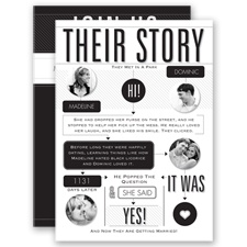 Our Love Story - Black - Invitation