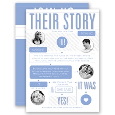 Our Love Story - Bluebird - Invitation