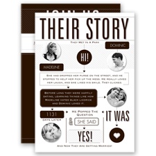 Our Love Story - Chocolate - Invitation