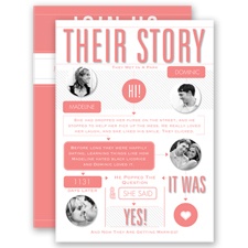 Our Love Story - Coral Reef - Invitation