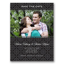Victorian Charm - Black - Save the Date