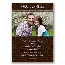 Victorian Charm - Chocolate - Invitation