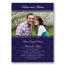 Victorian Charm - Lapis - Invitation
