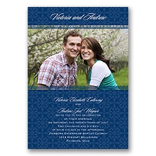 Victorian Charm - Marine - Invitation