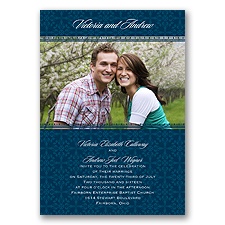 Victorian Charm - Peacock - Invitation