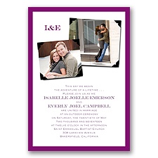 Classic Photo Album - Sangria - Invitation