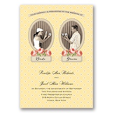 Vintage Photo Album - Canary - Invitation