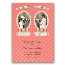 Vintage Photo Album - Guava - Invitation
