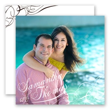 Swirling Beauty - Chocolate - Invitation