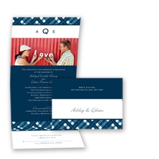 Playfully Plaid - Peacock - Seal and Send Invitation