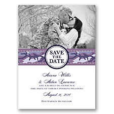 Camo Cutie - Wisteria - Save the Date