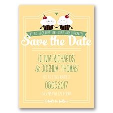 Happy Cupcakes Photo - Buttercream - Save the Date Postcard