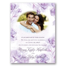 I Dream of Peonies - Soft Violet - Save the Date Card