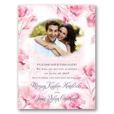 I Dream of Peonies - Pink Blossom - Save the Date Card